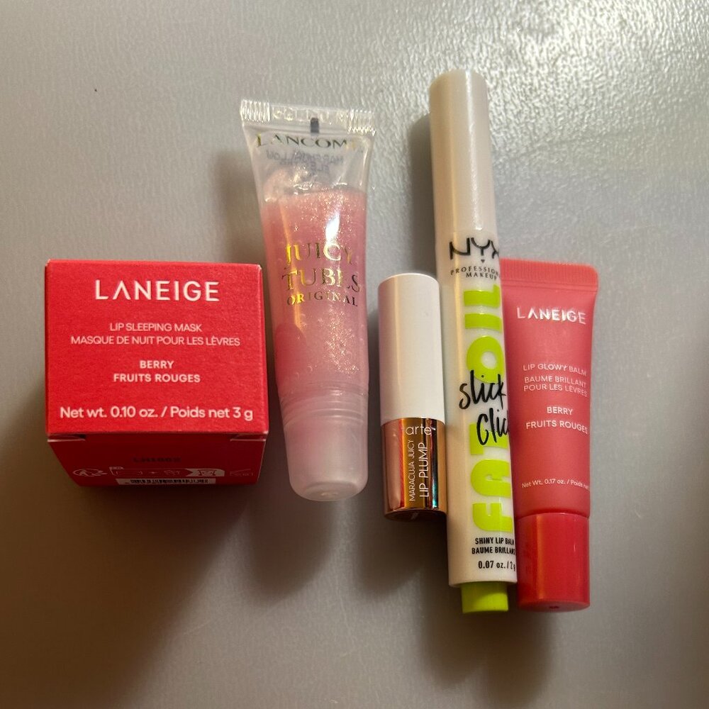 Lip Bundle (Laneige, Lancome, Tarte, NYX)
